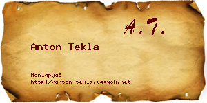 Anton Tekla névjegykártya